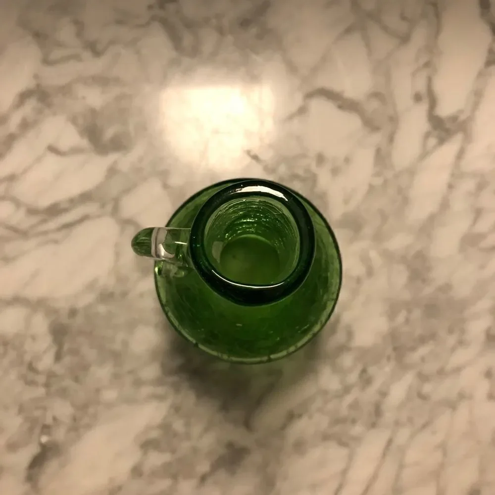 Handmade Cracked Glass Vase